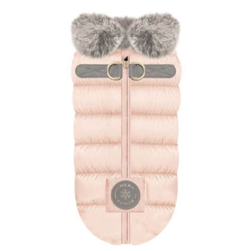 Milk&Pepper FAUSTINE Doudoune Harnais Intégré Rose / Fourrure Beige T38 - imagine produs