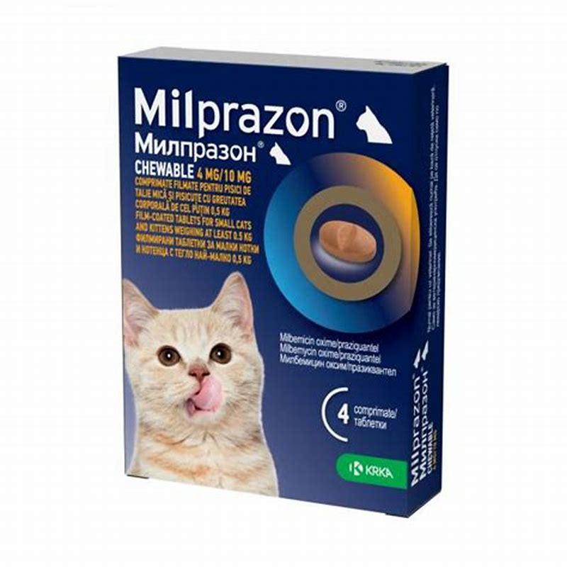 Milprazon pisici 4mg/10 mg (<2 kg)-cpr.film. x 2-Krka D.D SI - imagine produs