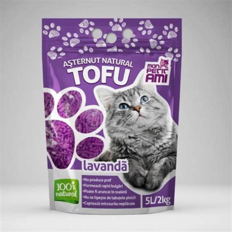 Mon petit ami - asternut tofu lavanda 5l - detalii ambalaj