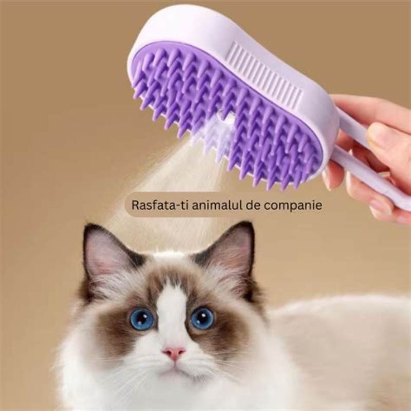 Perie par animale cu buton - imagine produs