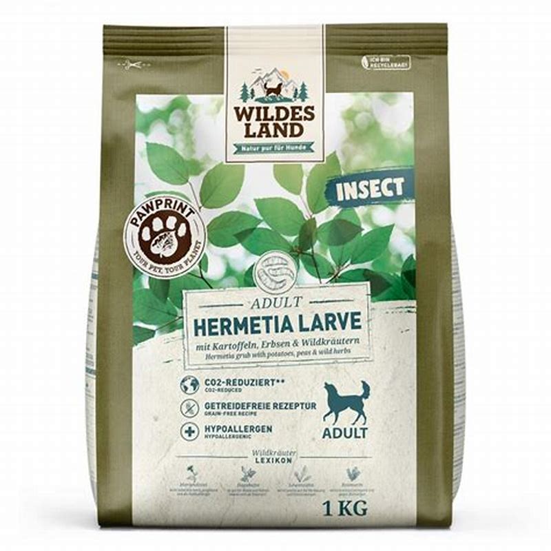 Wildes Land Paw Print cu larve Hermetia, cartofi, mazare si ierburi salbatice 1 kg - imagine produs