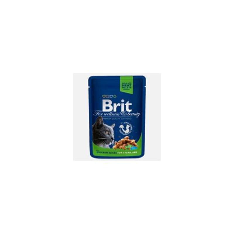 BRIT Premium cat plic cu carne de pui si curcan 100 g - detalii ambalaj