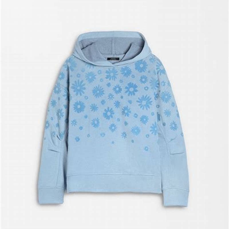 Hanorac albastru model floral XS - imagine produs