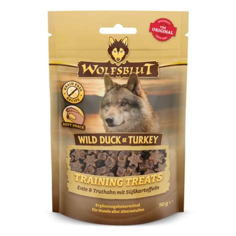 Wolfsblut Recompense pentru caini Wild Duck & Turkey Training Treats 70 g - imagine produs