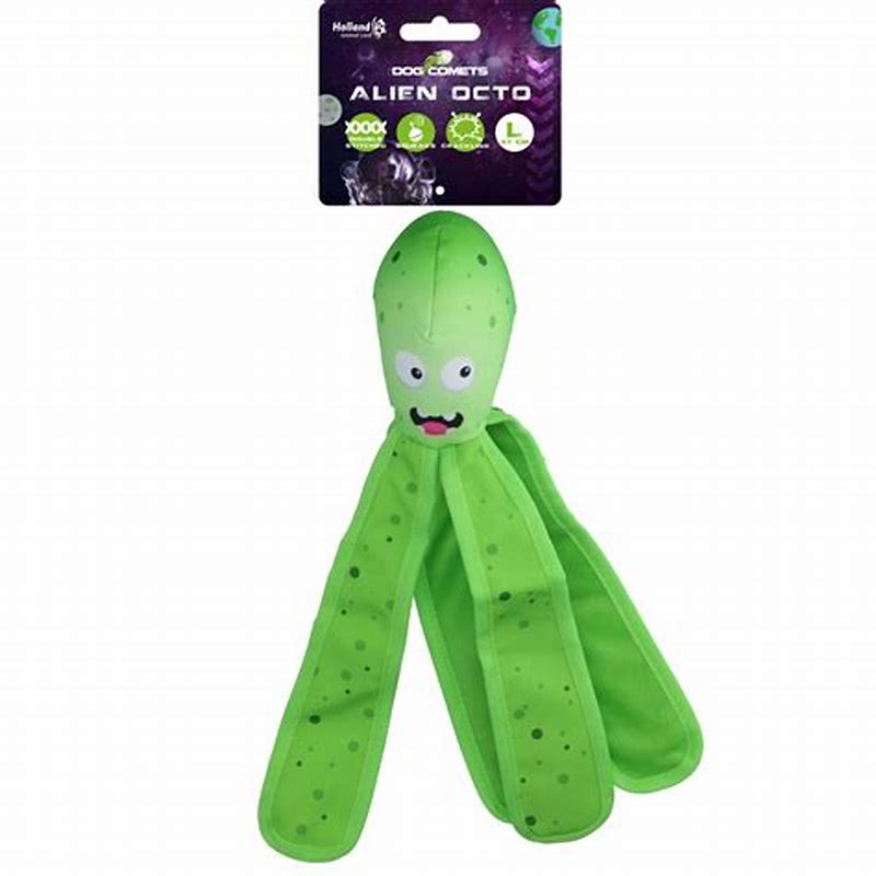 Dog Comets Alien Octo Green L - imagine produs