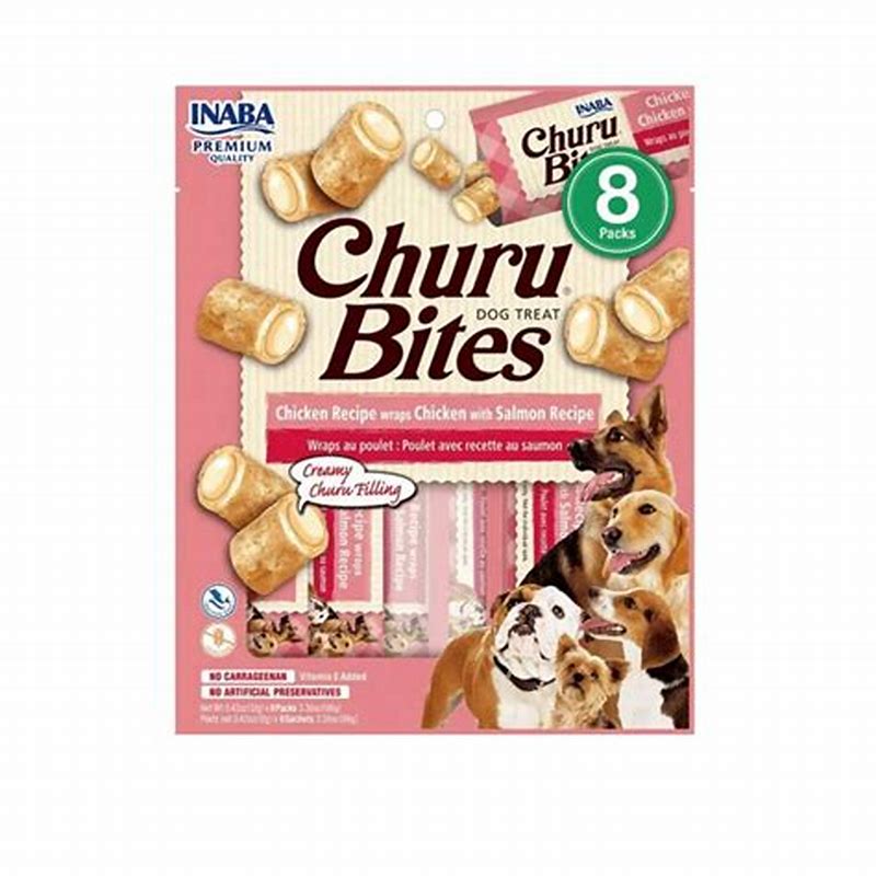 Churu Dog Bites Chicken & Salmon Recipe 12 Gr X 8 - vedere frontală