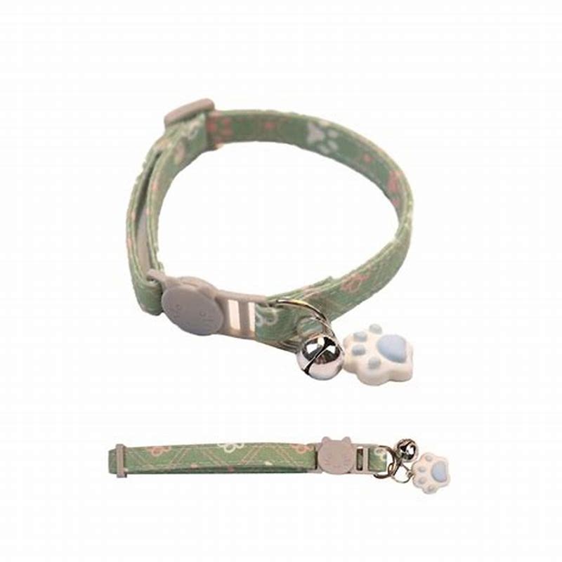Cheerhunting zgarda pentru pisici model floral verde cu perla - imagine produs