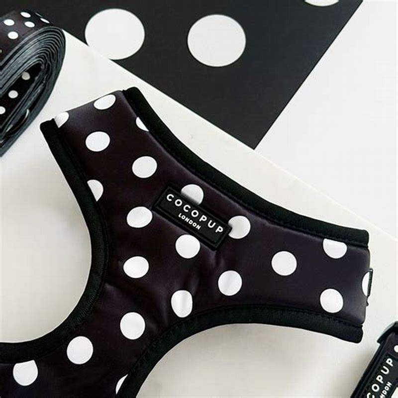 COCOPUP LONDON Satin Polka Dot Adjustable Neck HARNESS XXS - imagine produs