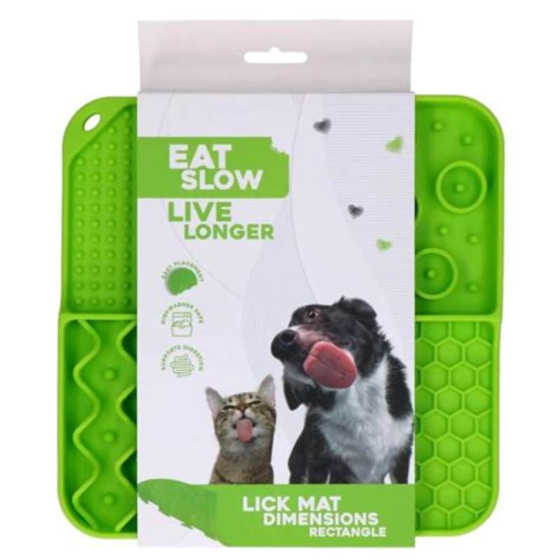 Eat Slow Live Longer Lick Mat Lovely VERDE - detalii ambalaj