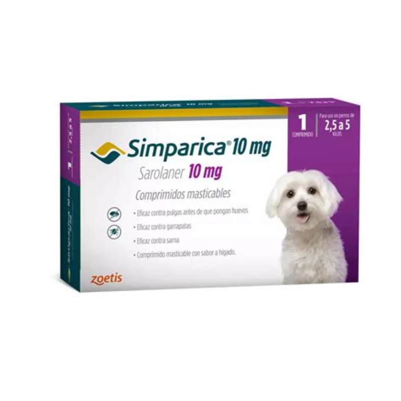 Simparica 40mg (10-20 kg) x 3 tab - detalii ambalaj