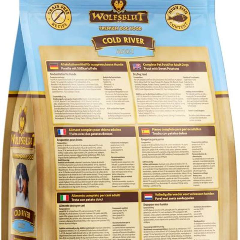 Wolfsblut Adult Cold River 2 kg - detalii ambalaj