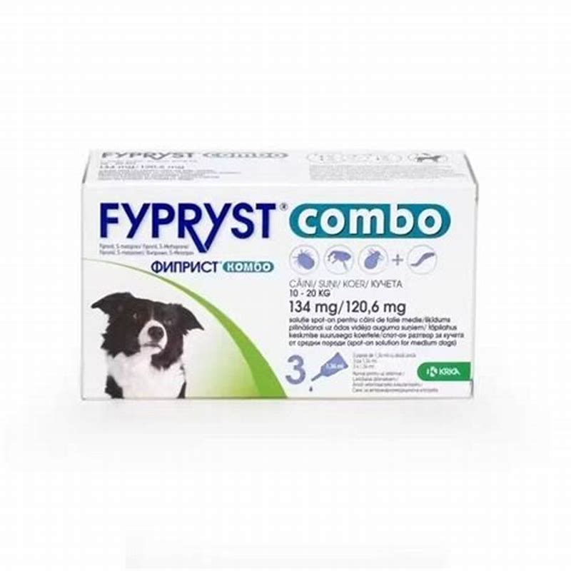Fypryst Combo Dog 134mg - M (10-20kg) x 3 pip - detalii ambalaj