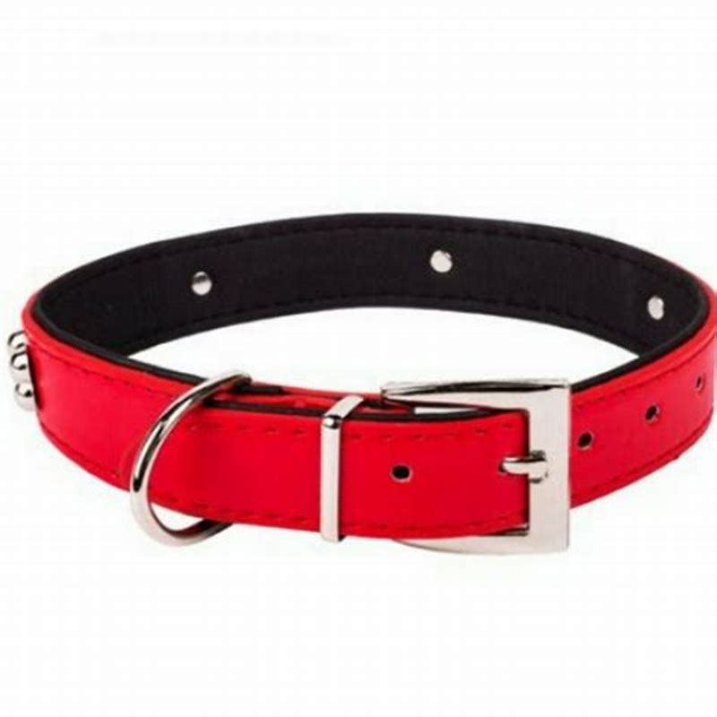 Gloria Zgarda piele ecologica pentru caini 30 cm rosie - imagine produs
