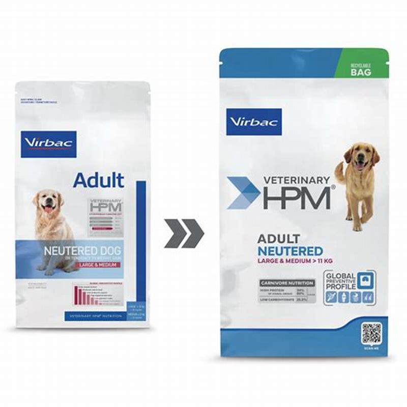 HPM Adult Dog Neutered Large+Medium x 3kg-Virbac FR - imagine produs