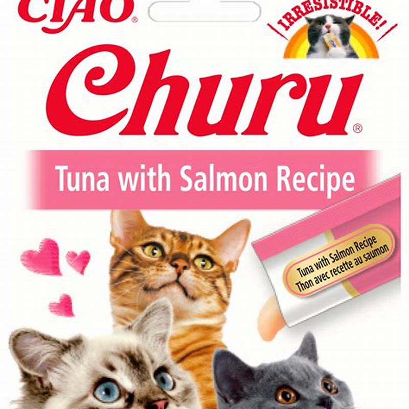Churu Cat Tuna & Salmon Creamy 14 Gr X 4 - detalii ambalaj