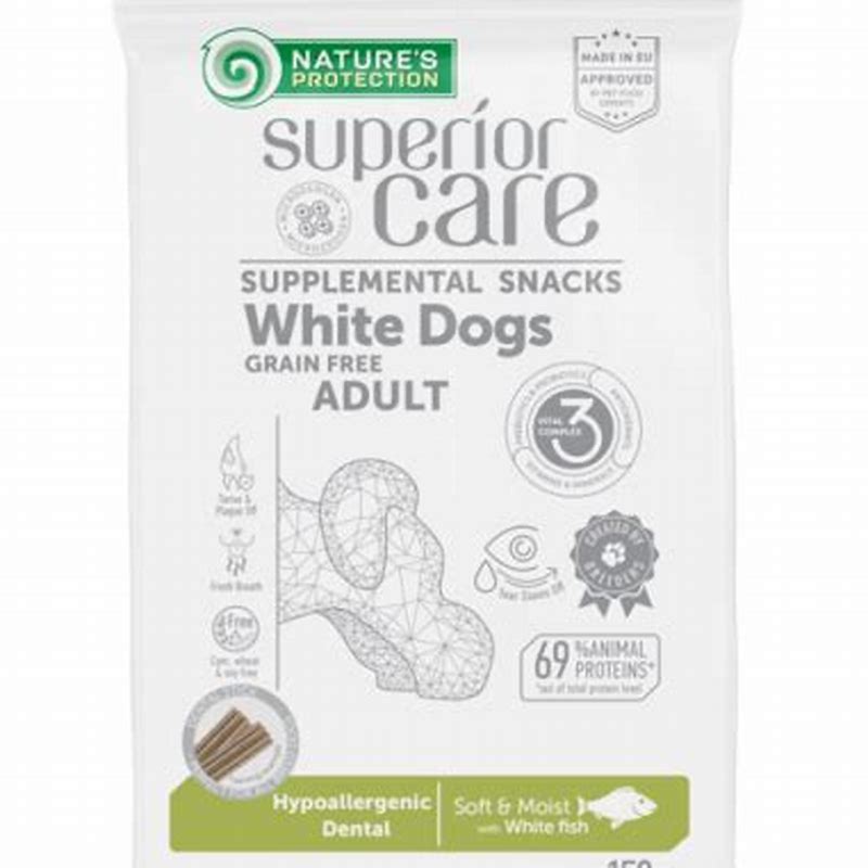Nature's Protection Snack White Dogs Hipoallergenic Dental With White Fish 150 Gr - imagine produs
