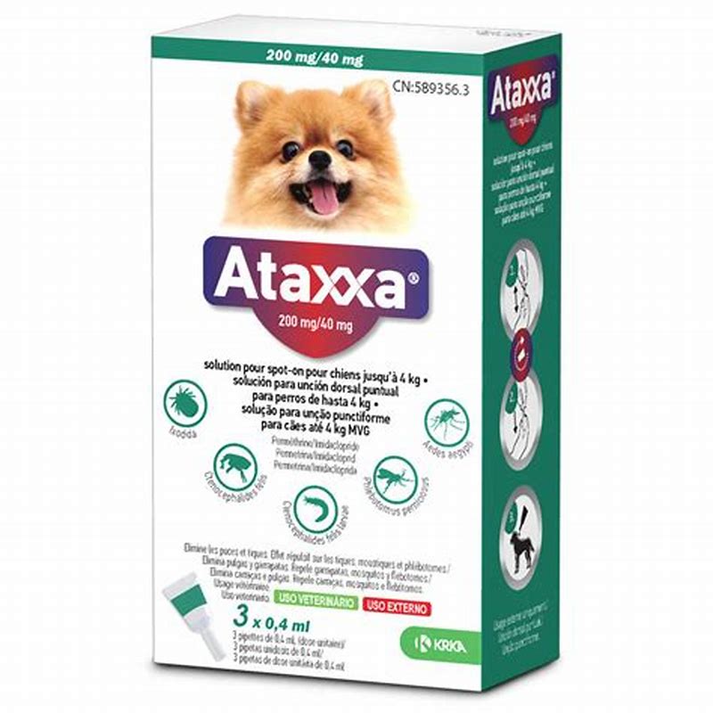 Ataxxa 40 (0-4kg) x 3 pipete - detalii ambalaj