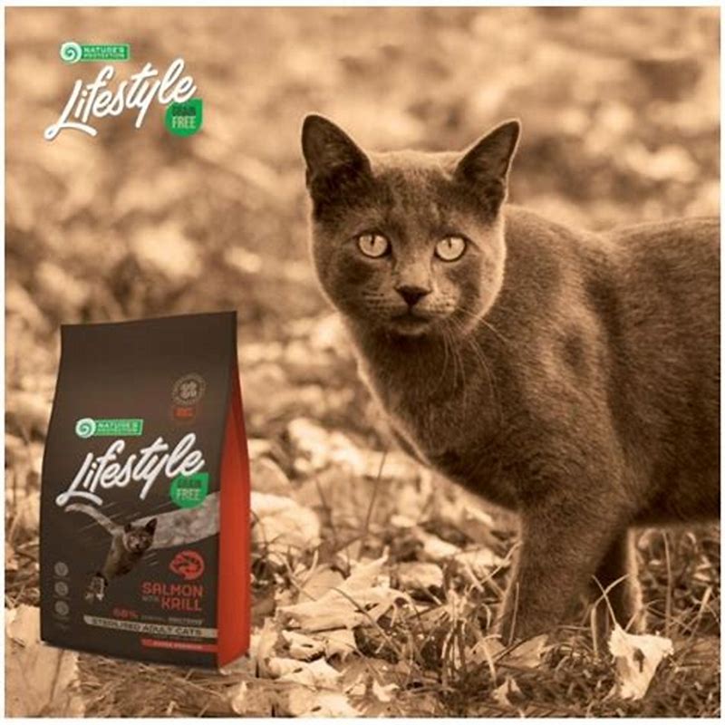 Nature's Protection Lifestyle sterilizat hrana uscata pentru pisici cu somon si krill 7 kg - detalii ambalaj