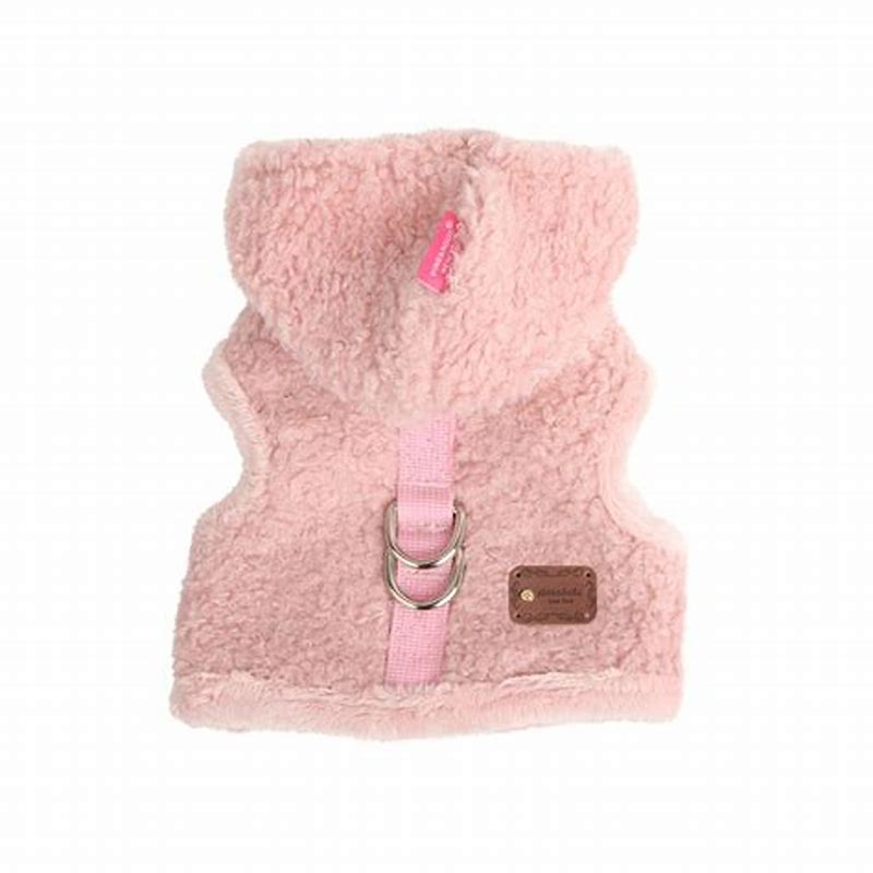 HERMINE Harnais Jacket Rose / Fourrure Beige T26 - vedere frontală