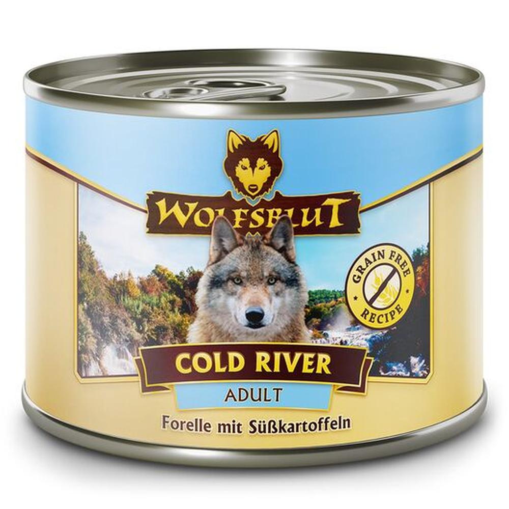 WOLFSBLUT Cold River ADULT Hrană Umedă Păstrăv 66%, Low Fat 3.5%, Fără Cereale, 200g