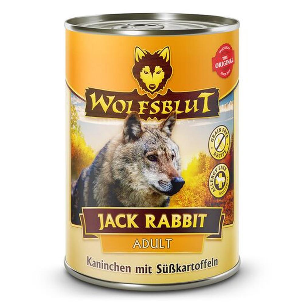 WOLFSBLUT Jack Rabbit Hrană Umedă Iepure 58%, Low Fat 4.3%, Hipoalergenic, 395g