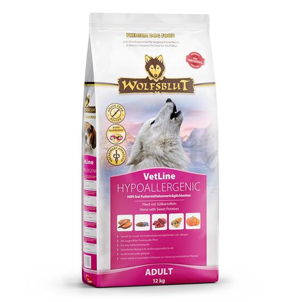 Wolfsblut Hypoallergenic – Dietă Veterinară Hipoalergenică pentru Câini 12 KG| Cal, Fără Cereale, Anti-Inflamator, Eliminare Alergeni