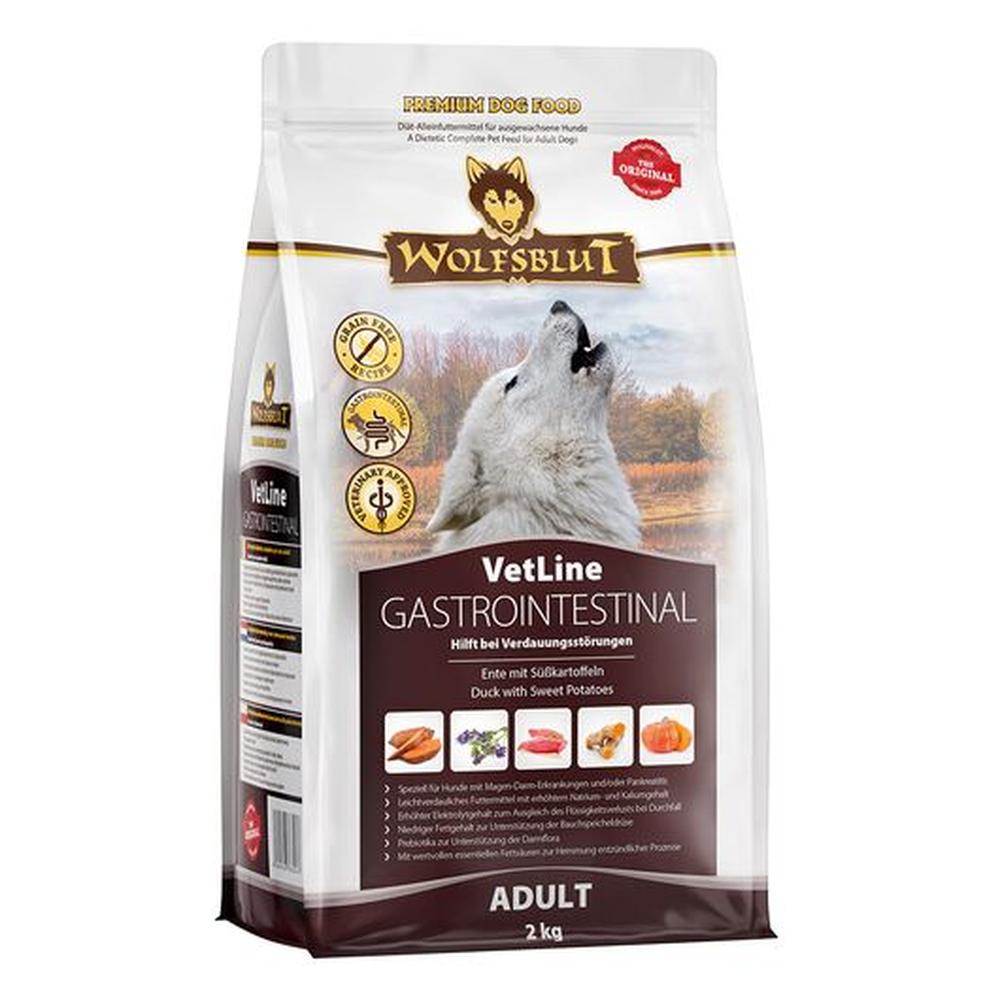 Wolfsblut Gastrointestinal 2 kg – Hrană Veterinară Dietetică pentru Probleme Gastrointestinale și Pancreatită | Rață & Cartof Dulce | Digestie Sensibilă