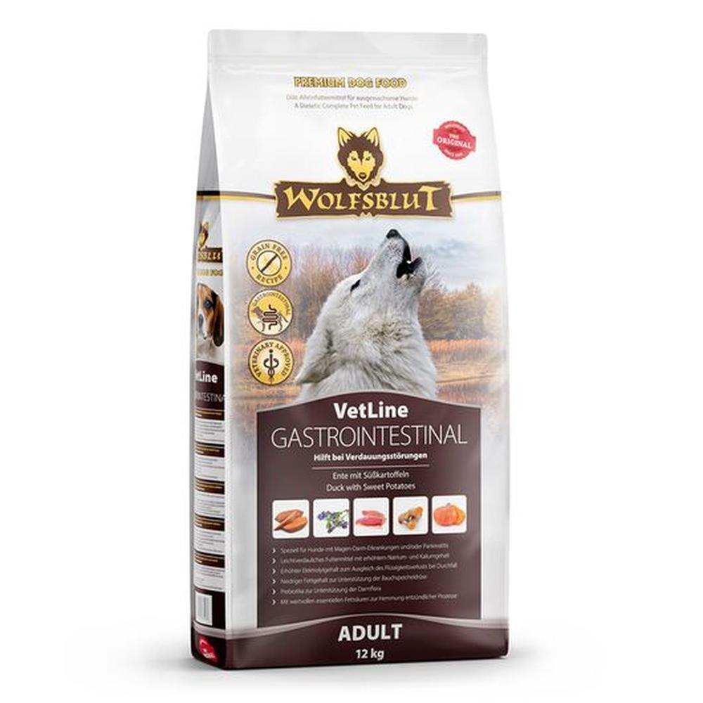 Wolfsblut Gastrointestinal 12 kg – Hrană Veterinară Dietetică pentru Probleme Gastrointestinale și Pancreatită | Rață & Cartof Dulce | Digestie Sensibilă