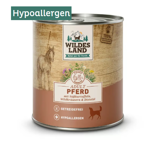 Wildes Land hrana umeda pentru caini adulti cu carne de cal 800 g
