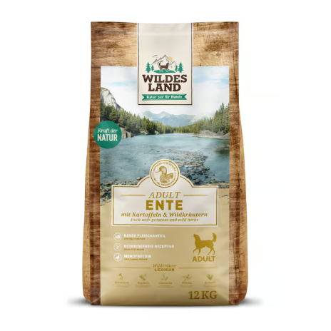 Wildes Land Hrana uscata pentru caini cu rata si cartofi 12 kg