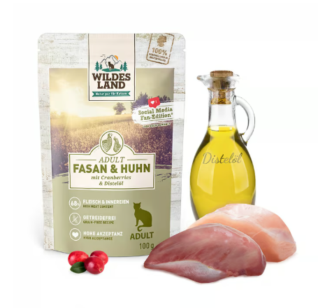 Wildes Land Hrana umeda pentru pisici cu fazan 100 g