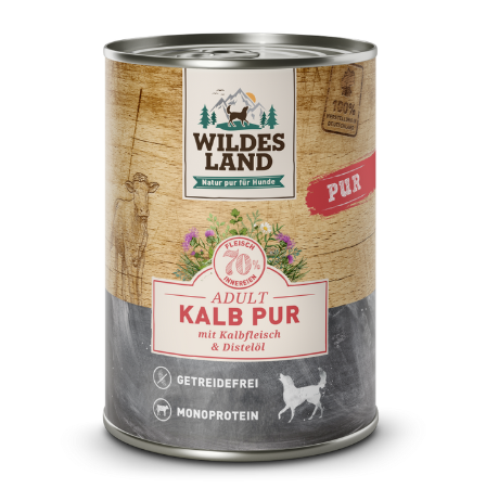 Wildes Land PUR hrana umeda pentru caini cu carne de vitel 400 g