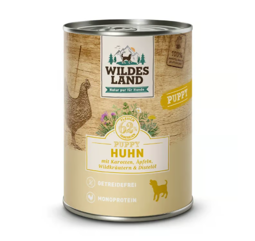 Wildes Land Puppy hrana umeda pentru caini cu miel 400 g