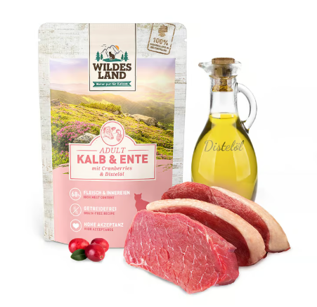 Wildes Land Hrana umeda pentru pisici cu carne de vitel 100 g