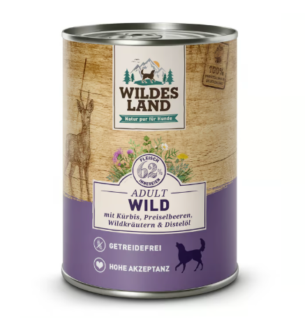 Wildes Land hrana umeda pentru caini cu vanat 400 g