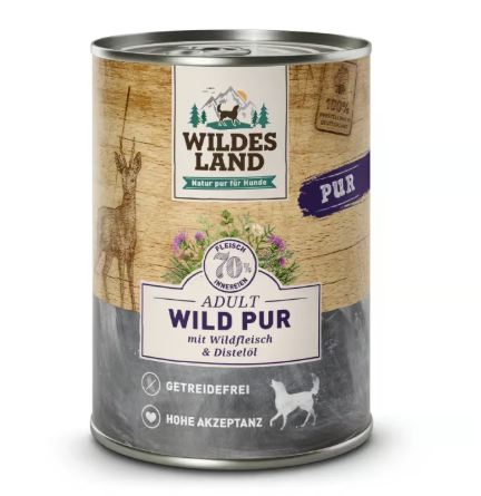 Wildes Land PUR hrana umeda pentru caini cu vanat 400 g