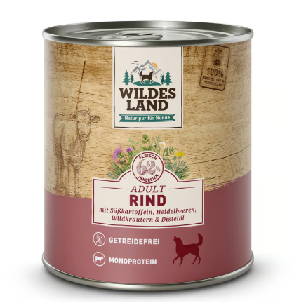 Wildes Land hrana umeda pentru caini cu carne de vita 800 g
