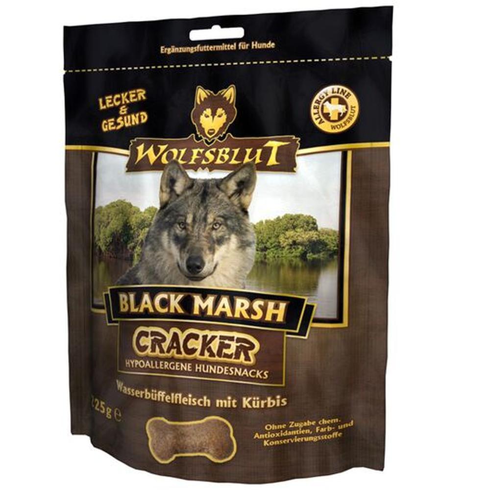 WOLFSBLUT Cracker Black Marsh, Bivol de Apă 49% & Dovleac, Hipoalergenic, 225g